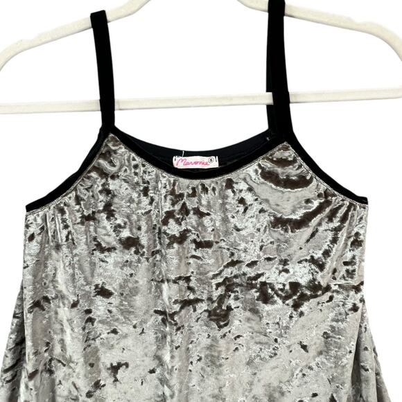 Anthropologie Maronie Dress Small Crushed Velvet Spaghetti Straps Mini USA Fairy - Picture 3 of 11